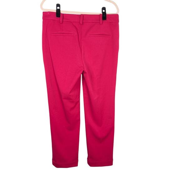 Ann Taylor Loft Women's Size 10 The Devin Slim Cuffed Ankle Pant Fuchsia Pink - Picture 5 of 10